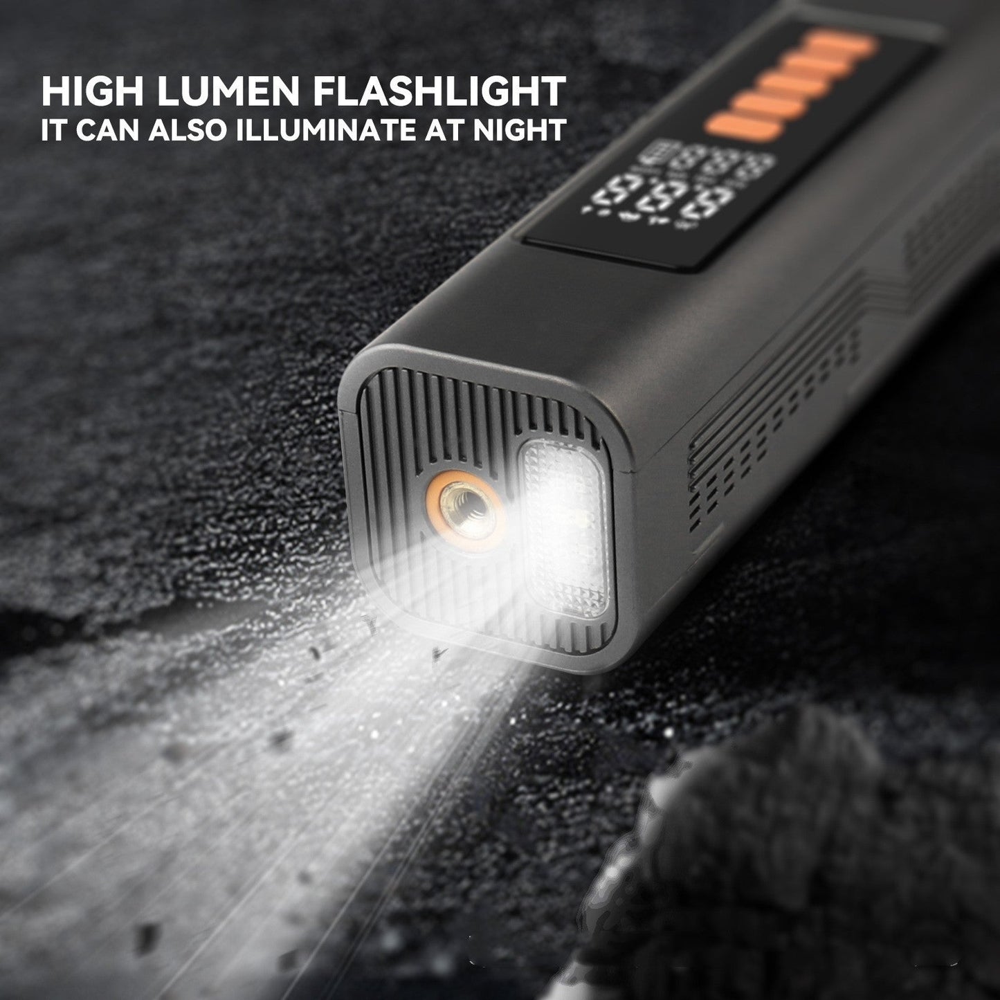 AirPro Draadloze Bandenpomp | met Zaklamp, Powerbank en Stofzuiger