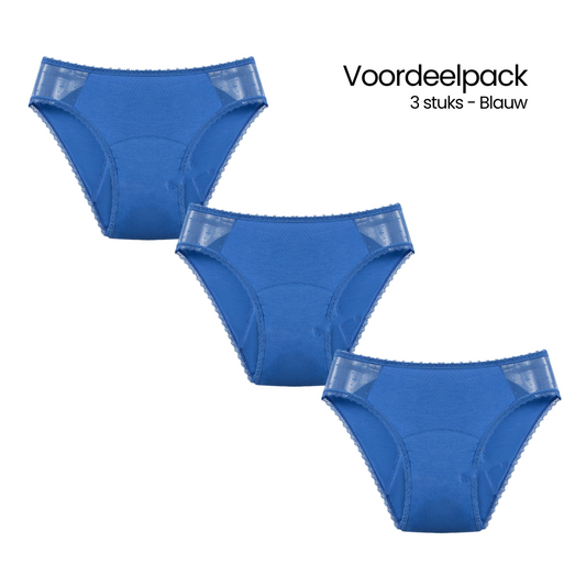 Biscomi Menstruatie Slips | Bamboo Blue 3-Pack