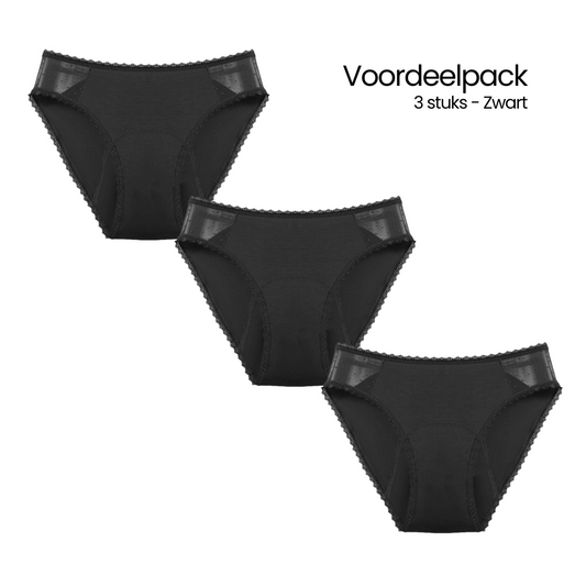 Biscomi Menstruatie Slips | Bamboo Zwart 3-Pack