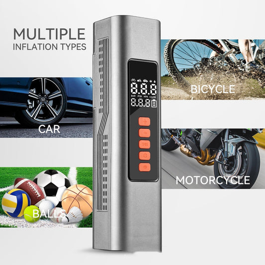 AirPro Draadloze Bandenpomp | met Zaklamp, Powerbank en Stofzuiger