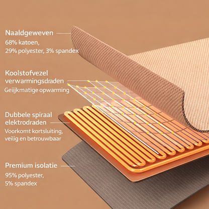 HeatPro Cape Hoodie - Verwarmde deken met rits