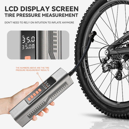 AirPro Draadloze Bandenpomp | met Zaklamp, Powerbank en Stofzuiger