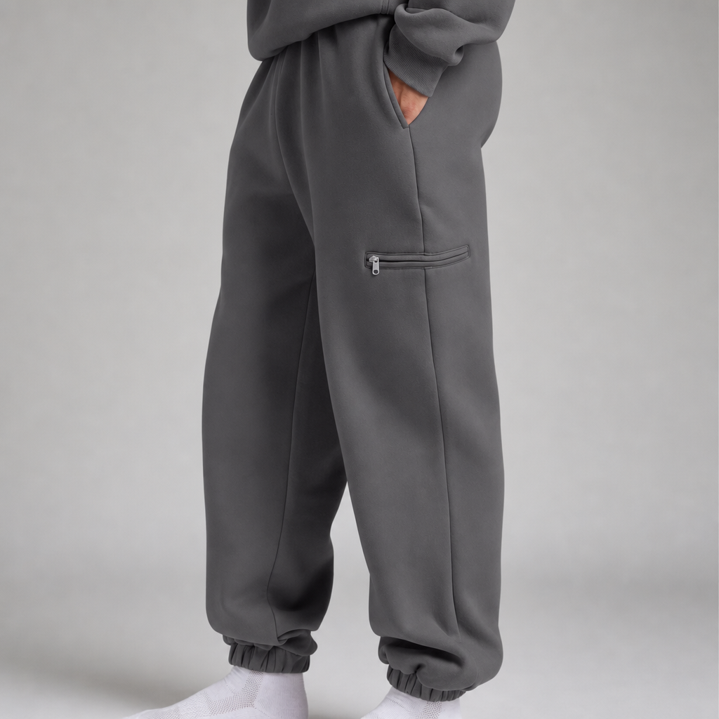 P248 Sleepy Travel Pants - Grijs - Detail Heupzak