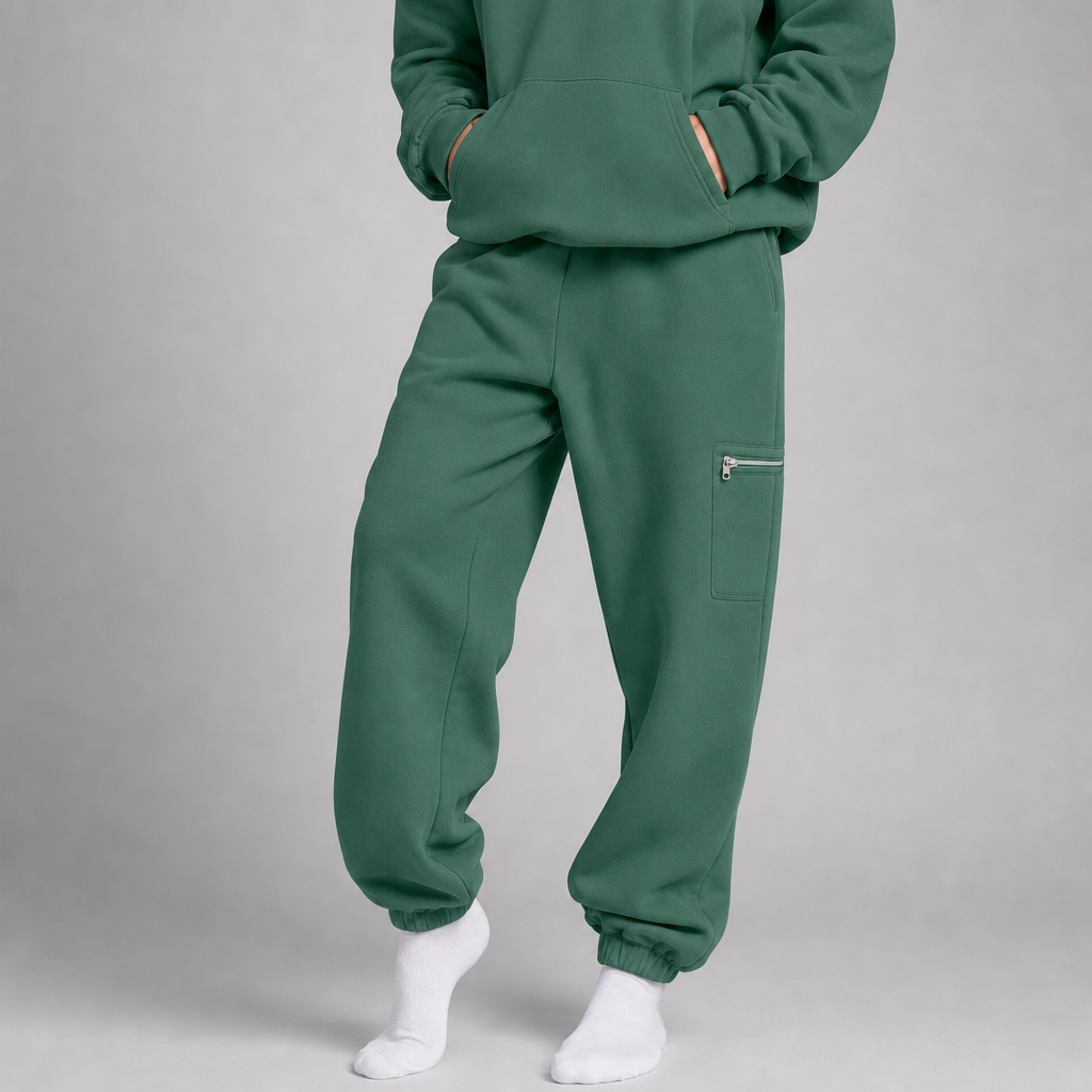 P248 Sleepy Travel Pants - Groen - Front Showcase