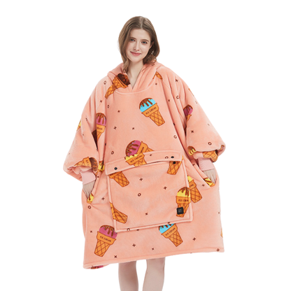 HeatPro Oversized Hoodie - Draadloos verwarmd en Plushy