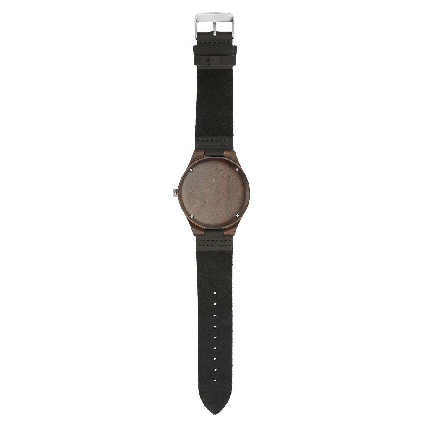 ChronoWood Ebony horloge - Black Leather Strap
