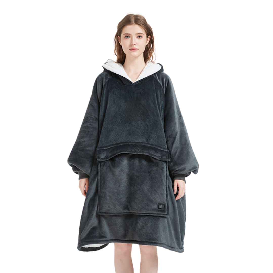 HeatPro Oversized Hoodie - Draadloos verwarmd en Plushy
