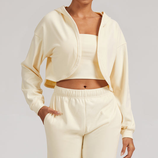 Yoga Hoodie Naturel - Sportief en Comfortabel