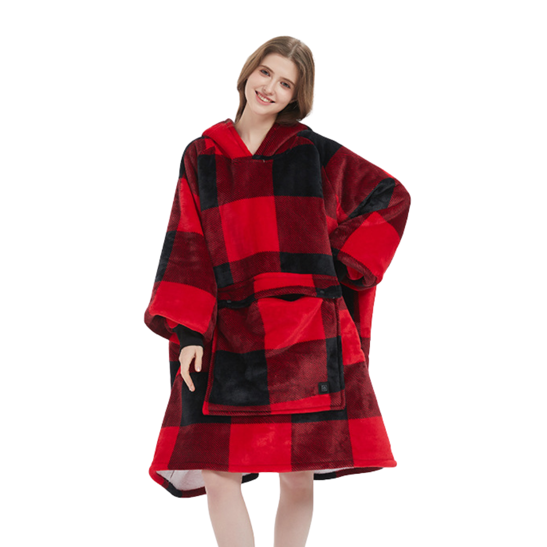 HeatPro Oversized Hoodie - Draadloos verwarmd en Plushy