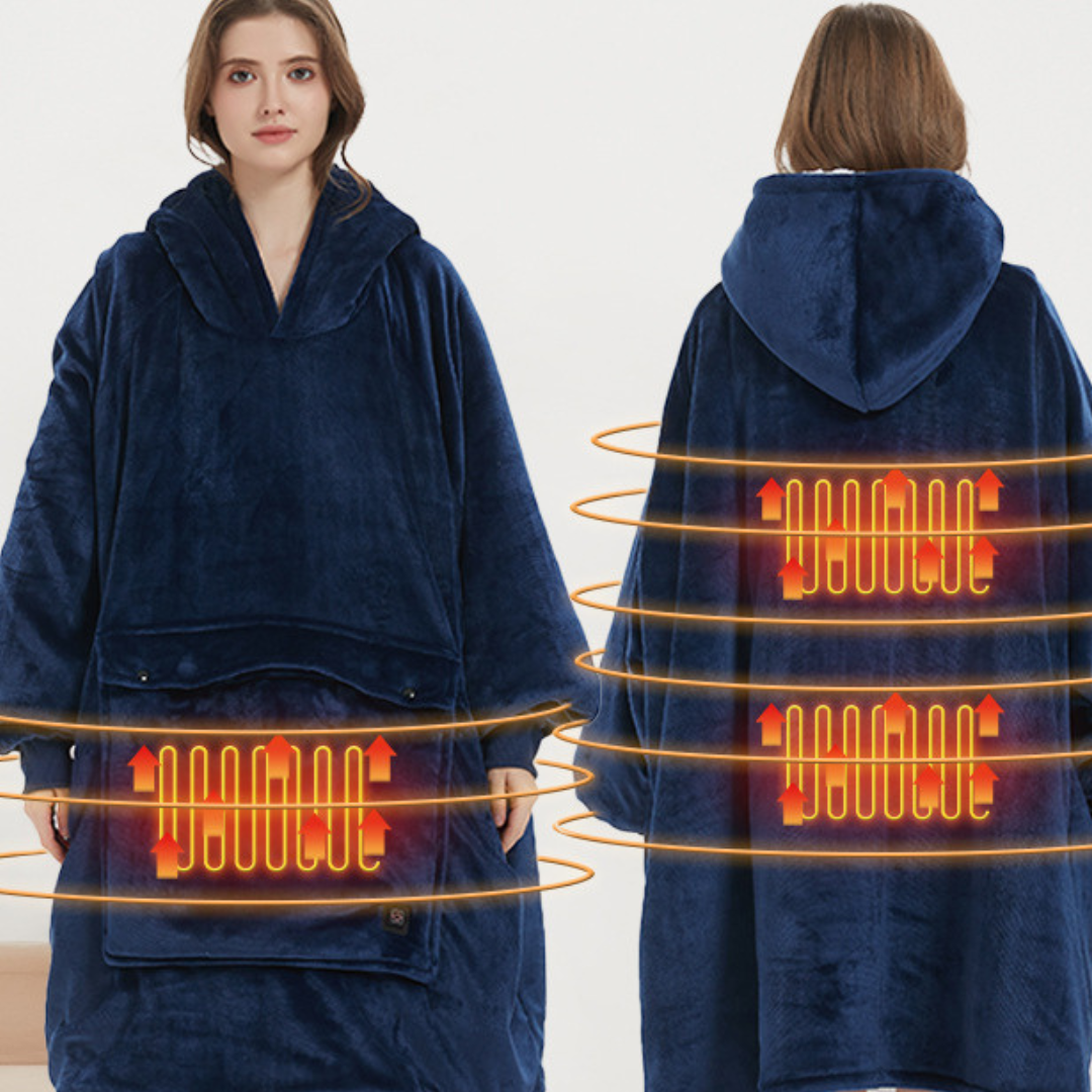 HeatPro Oversized Hoodie - Draadloos verwarmd en Plushy