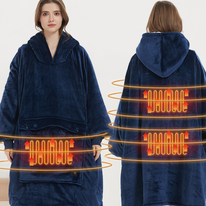 HeatPro Oversized Hoodie - Draadloos verwarmd en Plushy