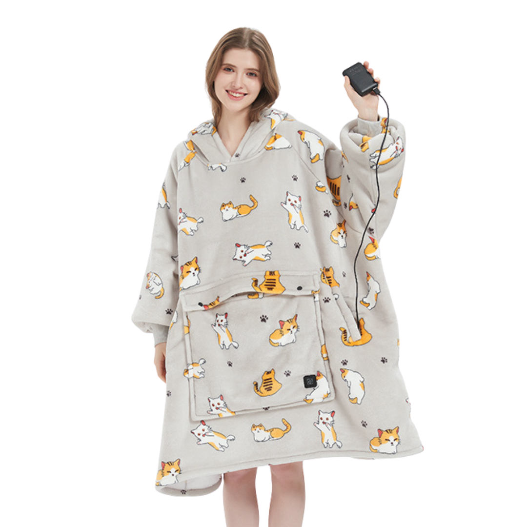 HeatPro Oversized Hoodie - Draadloos verwarmd en Plushy