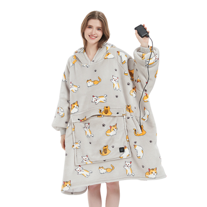HeatPro Oversized Hoodie - Draadloos verwarmd en Plushy