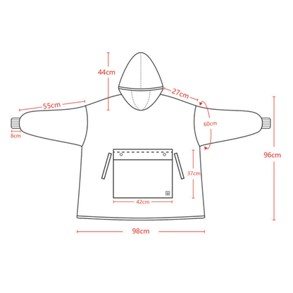 HeatPro Oversized Hoodie - Draadloos verwarmd en Plushy