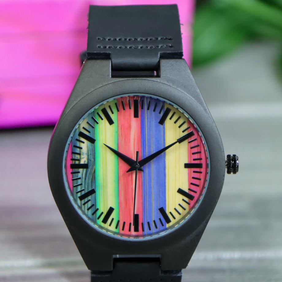 ChronoWood Houten horloges - Colored Wood Wijzerplaten