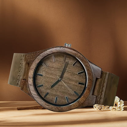 ChronoWood Walnut horloge - Brown Leather Strap
