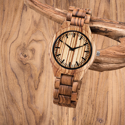 ChronoWood Chain Band - Natuurlijke luxe om je pols