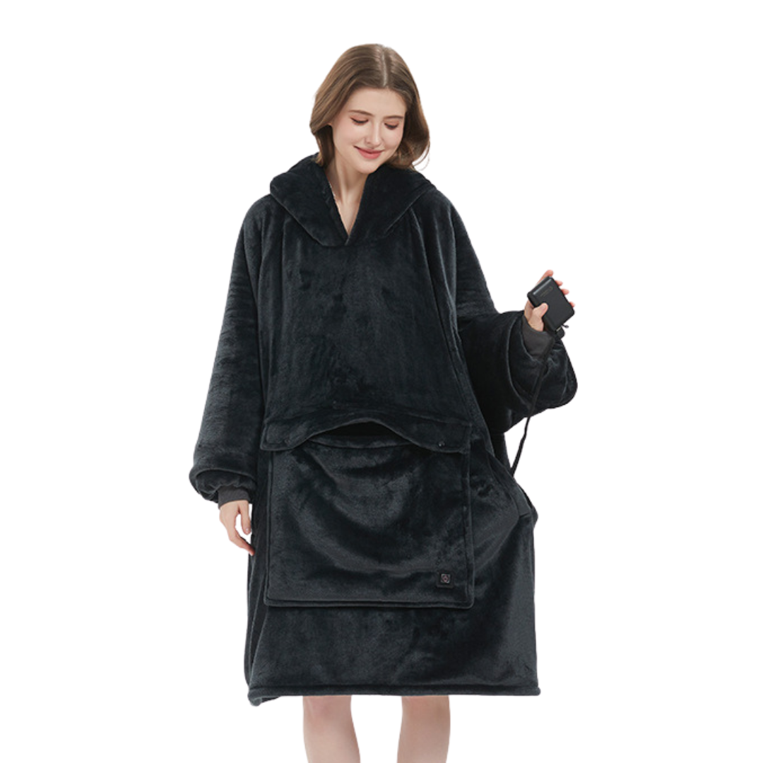 HeatPro Oversized Hoodie - Draadloos verwarmd en Plushy