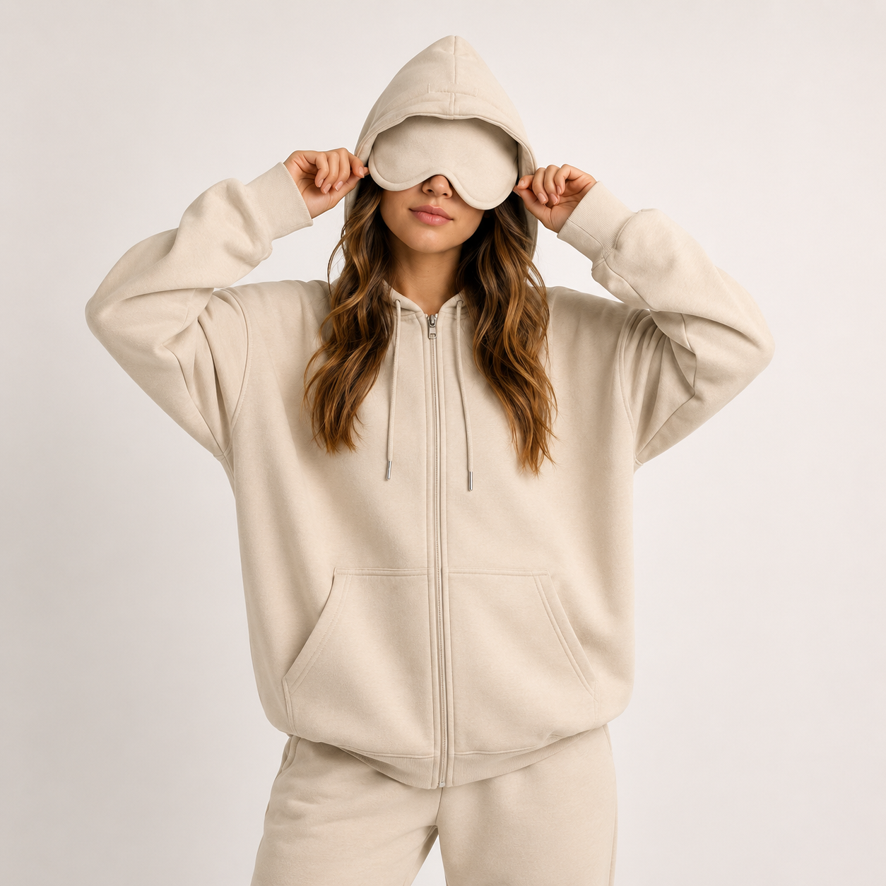 Sleepy Travel Zipper Hoodie | Oogmasker
