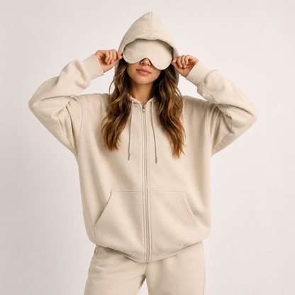 Sleepy Travel Zipper Hoodie | Oogmasker