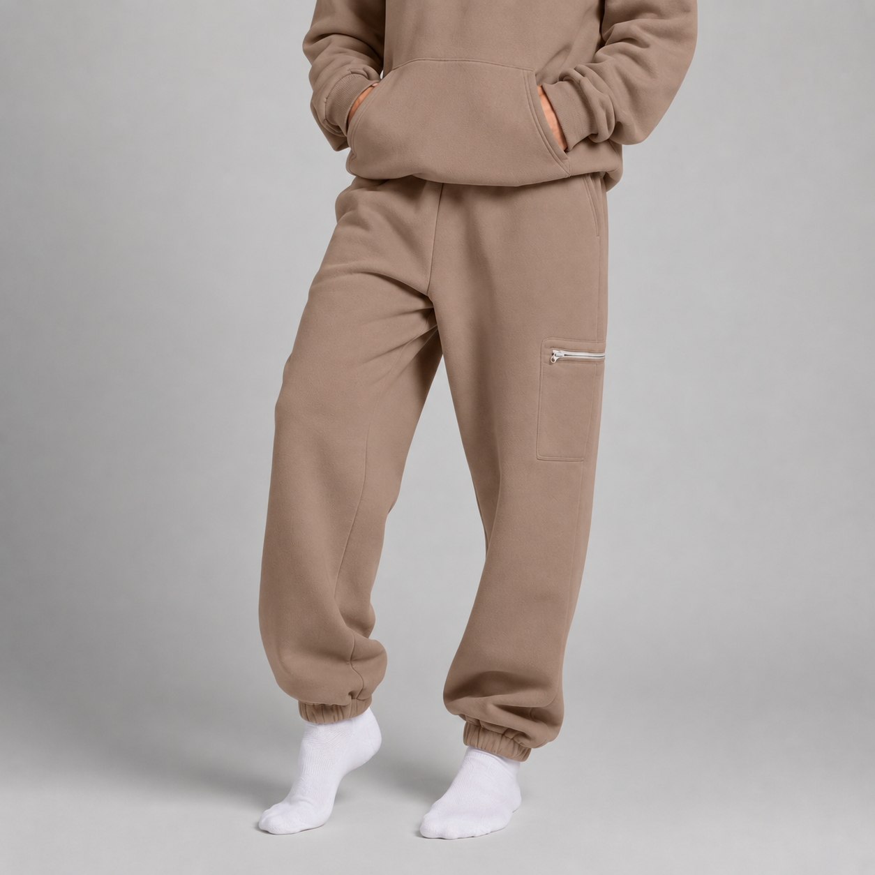 P248 Sleepy Travel Pants - Khaki - Front Showcase