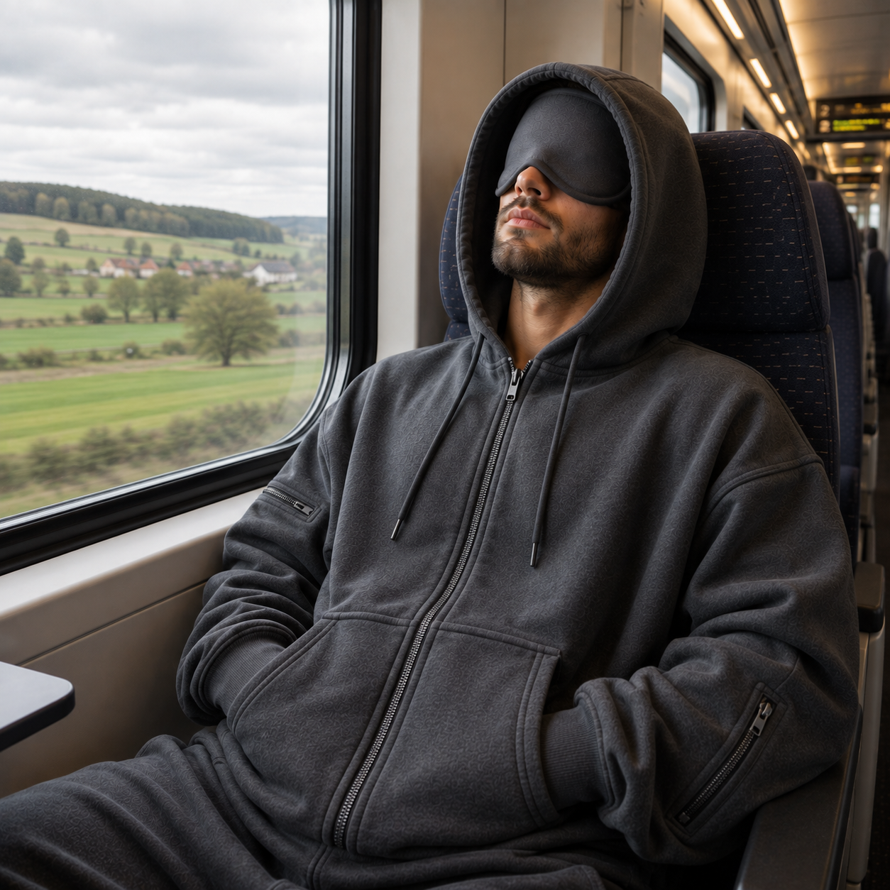 Sleepy Travel Zipper Hoodie | Oogmasker