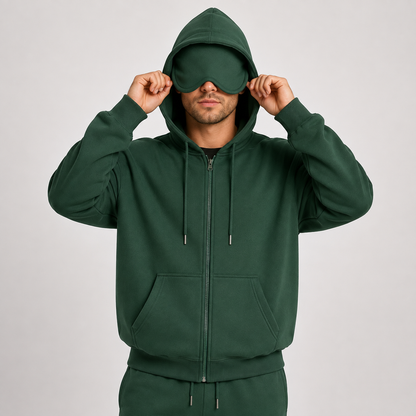 Sleepy Travel Zipper Hoodie | Oogmasker