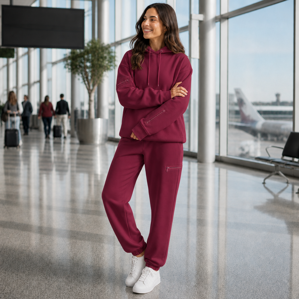 Sleepy Travel Set - Burgundy - Hero (correcte kleur)