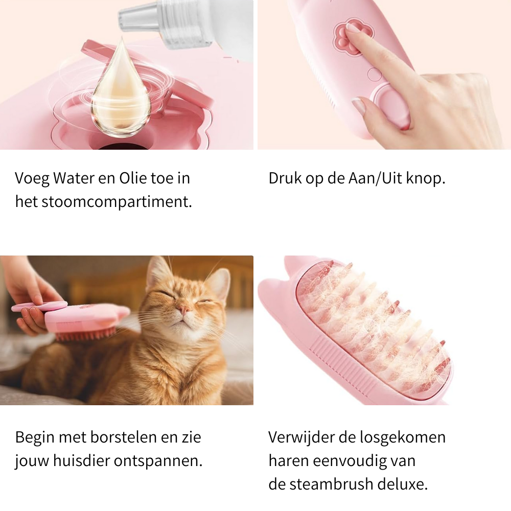 SteamBrush Cat Ear | Verzorging en Ontspanning voor jouw huisdier!