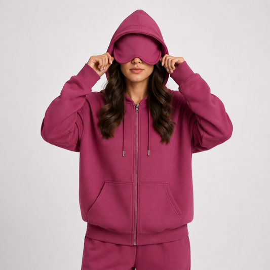 Sleepy Travel Zipper Hoodie | Oogmasker