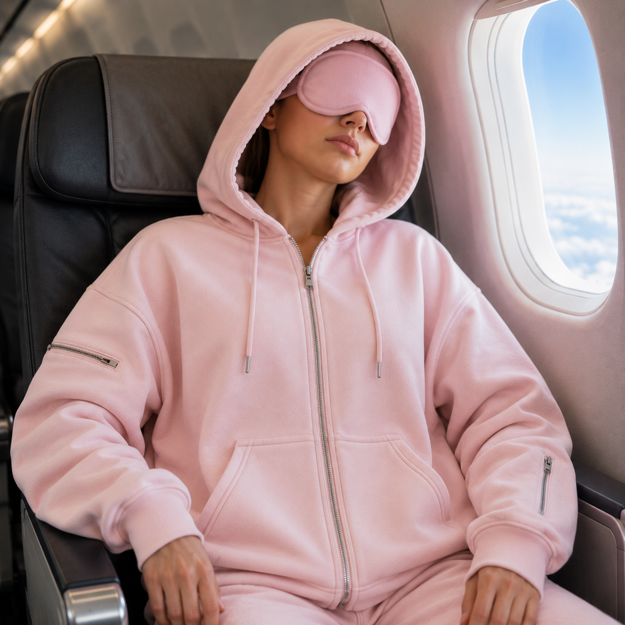 Sleepy Travel Zipper Hoodie | Oogmasker
